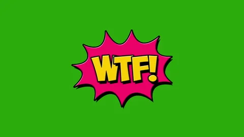 Wtf word animation Comics speech bubbles. Vídeos de archivo 253763009