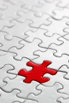 Wtite Puzzle Stock Photos