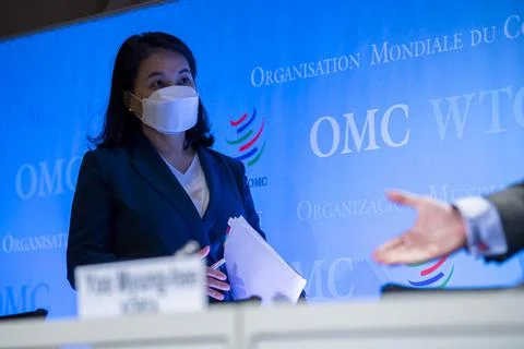 WTO Director-General selection process in Geneva, Switzerland - 16 Jul 2020 Stock Photos