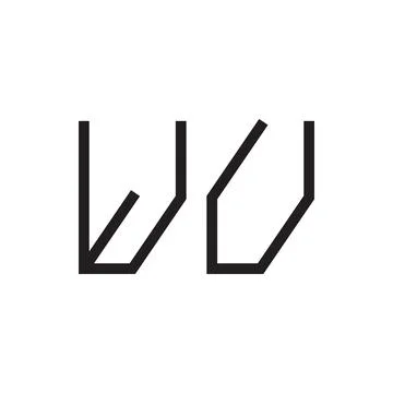Wu initial letter vector logo icon Illustrazione stock