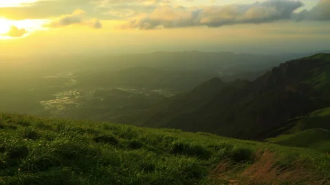 Wugongshan sunset time lapse Stock Footage 168048056