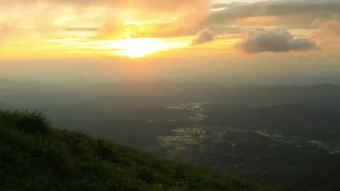 Wugongshan sunset time lapse 스톡 동영상 168048797