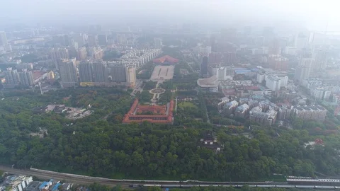 WUHAN, CHINA - MAY 2017: day time famous wuhan city museum revolution square Stock-Footage 86875773