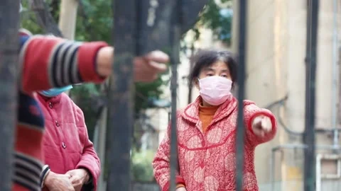 Wuhan covid-19 Video stock 136657579