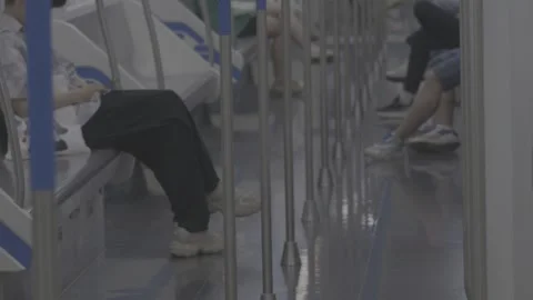Wuhan Metro 12 Driverless Interior, D-Log Stock-Footage 342880839