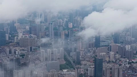 Wuhan summer cityscape, landmarks, and skyline Stock Footage 342087635