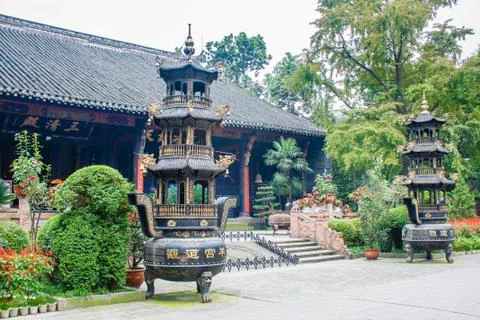 Wuhou temple Chendu Stock Photos