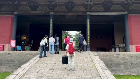Wuji Gate or Dragon and Tiger Hall at Yongle Palace Stock Footage 335461988