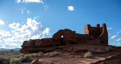 The Wukoki ruins complex located in Wupatki National Monument Stock Photos