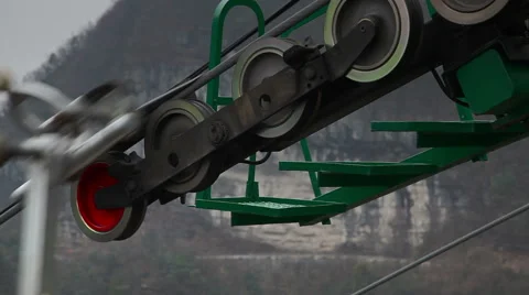 Wulingyuan mountain cable car Stock Footage 49057493