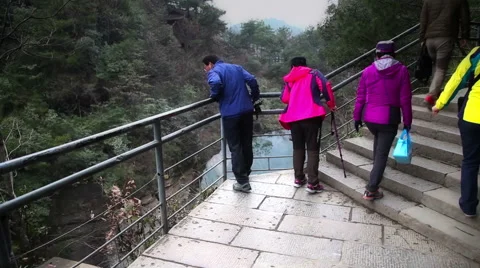 Wulingyuan mountain slider 2712 Stock Footage 48284368