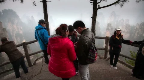Wulingyuan mountain slider 2782 Stock Footage 48283640