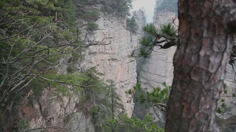 Wulingyuan mountain slider 3033 库存影片 41971644