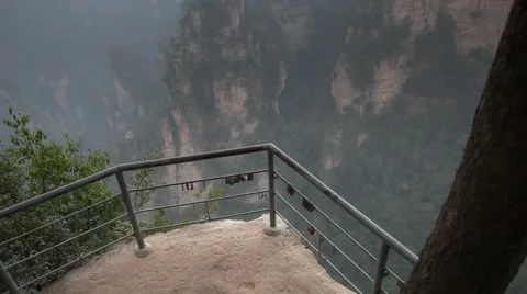 Wulingyuan mountain slider 스톡 동영상 49060146