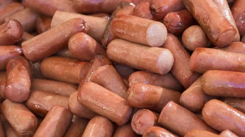 Wurstel texture cooked Stock Footage 119795652