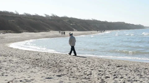 Wustrow Baltic Sea beach Darss peninsulas Video stock 40732084