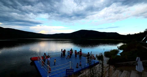Wusulangzi lake 스톡 동영상 213441278