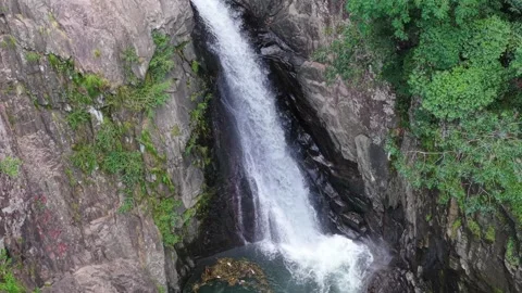 Wuxie waterfall in summer Stock Footage 340550892