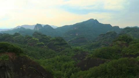 Wuyi mountain time lapse Stock Footage 168104937