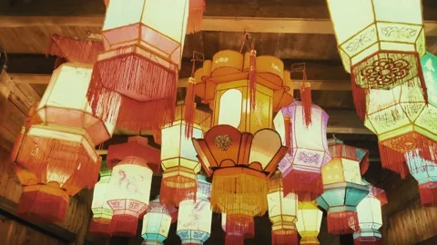 Wuzhen old buildings latern Stock Footage 230547478