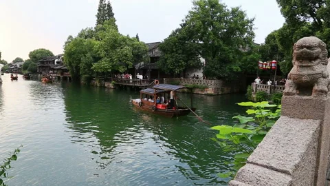 Wuzhen  water town, Stockbeeldmateriaal 104688730