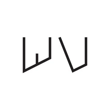 Wv initial letter vector logo icon Stock Illustration