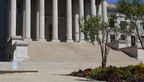 WV State capital steps Stock Footage 8668395