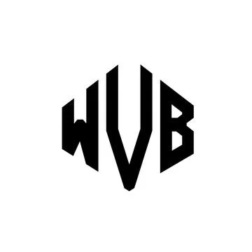 WVB letter logo design with polygon shape. WVB polygon and cube shape logo .. Stock Illustration