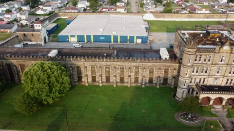 WVPenitentiaryDronePanLeftToRight Video stock 162515561