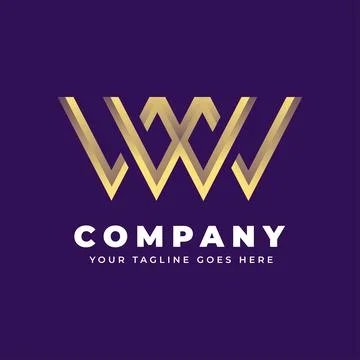 WW letter logo template Illustrazione stock