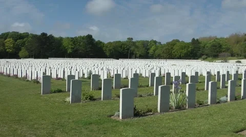 WW1 cemetry war graves Stock Footage 60639917