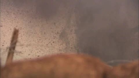 WW1 Great War Explosion rocks the Front-Line Trenches - Combat Recreation Stock Footage 132826295