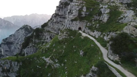 WW1 mountain trail Stock Footage 241084189