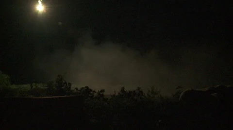 WW1 Night Combat Stock Footage 56570327