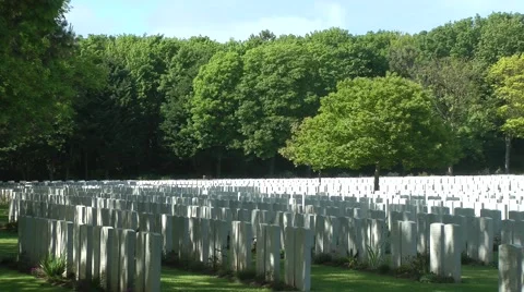 WW1 world war one cemetry war graves Stock Footage 60641903