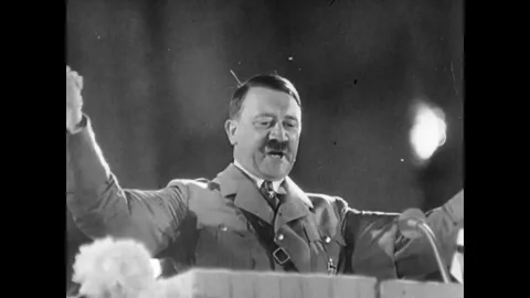WW2 - Adolf Hitler during a speech | Stock Video | Pond5