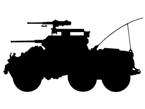 Ww2 - armoured car Stock Illustration