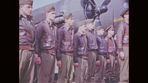 WW2 B-17 Bomber - a crater from a exploded bomb Video stock 233278731