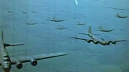 Ww2-Colorfootage - B-17 Bomber Formation Flight Stock Footage