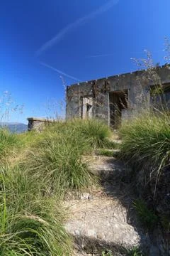 Ww2 fortification - vertical composition Stock Photos