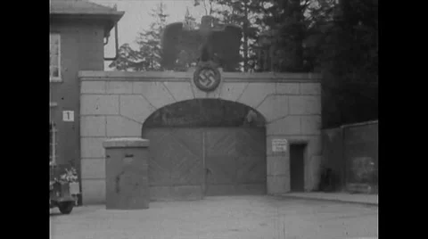 WW2 - German Concentration Camp Dachau - Overview 03 Stock Footage