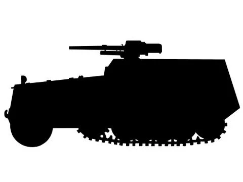 Ww2 - halftrack armoured car Stock Illustration