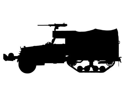 Ww2 - halftrack armoured car Stock Illustration