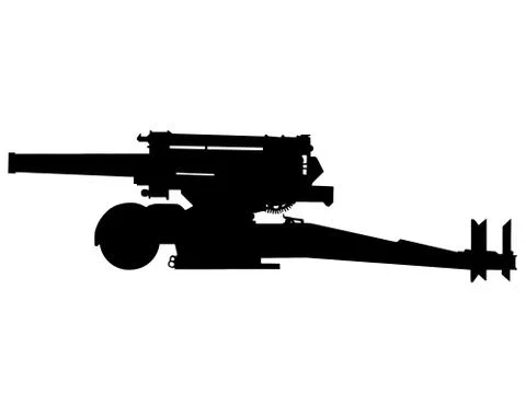 Ww2 - heavy artillery Stock Illustration