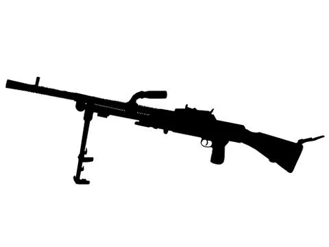 Ww2 - machine gun Stock Illustration