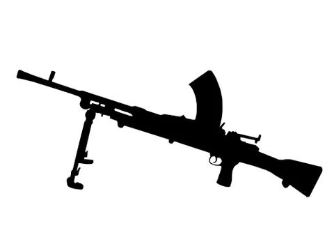 Ww2 - machine gun Stock Illustration
