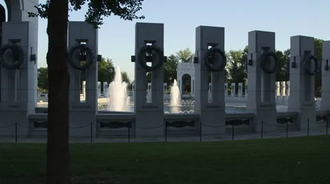 WW2 Memorial Sunset Vídeos de archivo 51235296