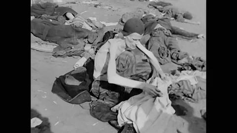 WW2 - Overview of dead boddies in concen... | Stock Video | Pond5