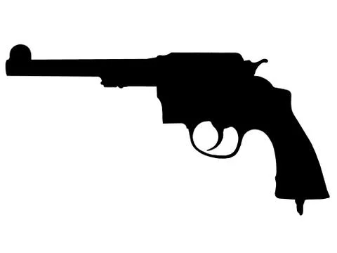 Ww2 - revolver Stock Illustration