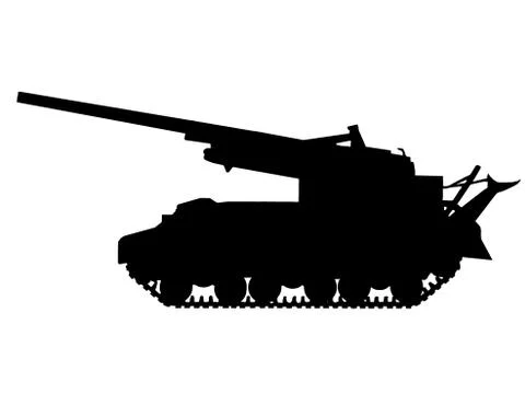 Ww2 - self propelled gun Stock Illustration